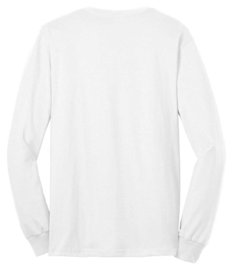 Port & Company Tall Long Sleeve Core Blend T-Shirt Close Up Detail