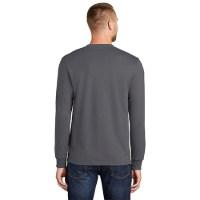 Port & Company Tall Long Sleeve Core Blend T-Shirt Close Up Detail