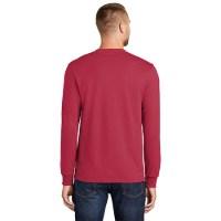 Port & Company Tall Long Sleeve Core Blend T-Shirt Feature Close-up