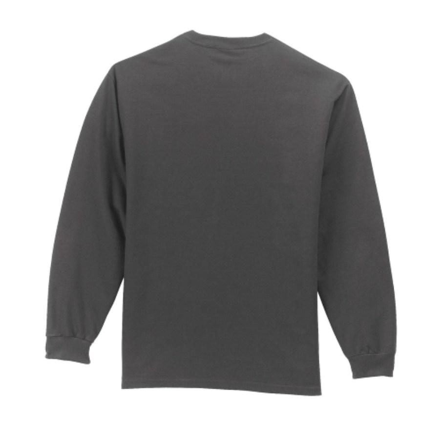 Port & Company Tall Long Sleeve Essential Pocket T-Shirt Perspective View