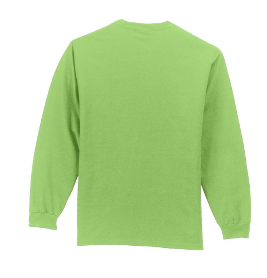 Port & Company Tall Long Sleeve Essential Pocket T-Shirt Feature Close-up