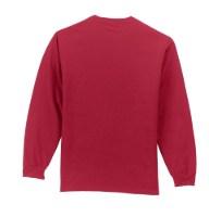 Port & Company Tall Long Sleeve Essential Pocket T-Shirt Close Up Detail