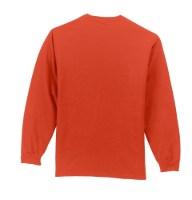 Port & Company Tall Long Sleeve Essential Pocket T-Shirt Close Up Detail