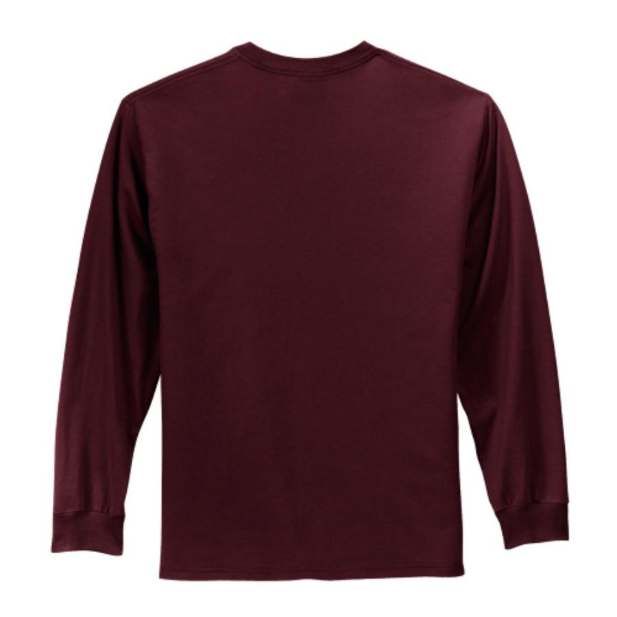 Port & Company Long Sleeve Essential T-Shirt Close Up Detail