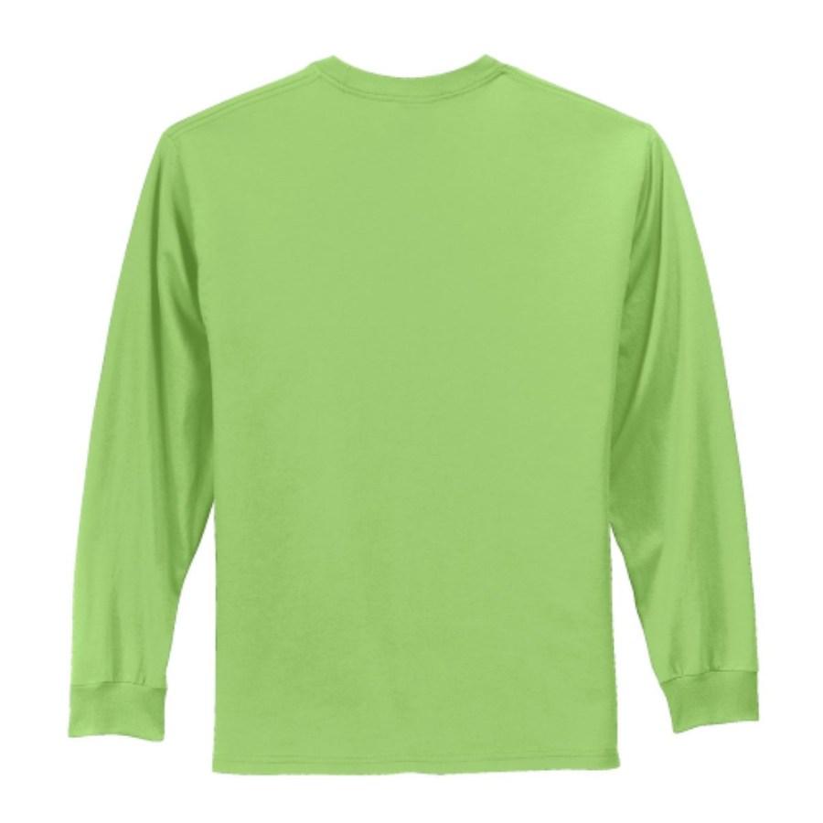 Port & Company Long Sleeve Essential T-Shirt Close Up Detail