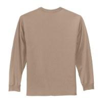 Port & Company Long Sleeve Essential T-Shirt Feature Close-up