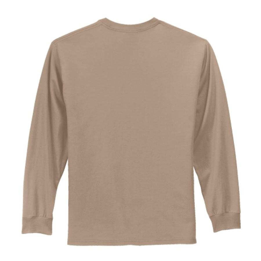Port & Company Long Sleeve Essential T-Shirt Feature Close-up