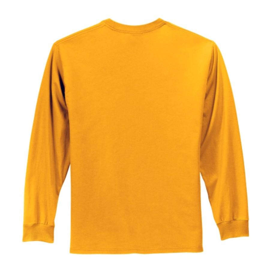 Port & Company Long Sleeve Essential T-Shirt Close Up Detail