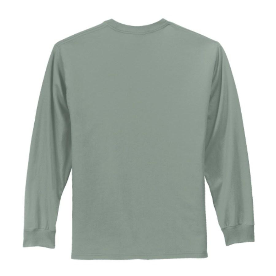 Port & Company Long Sleeve Essential T-Shirt Feature Close-up