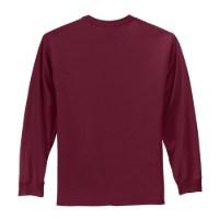 Port & Company Long Sleeve Essential T-Shirt Close Up Detail