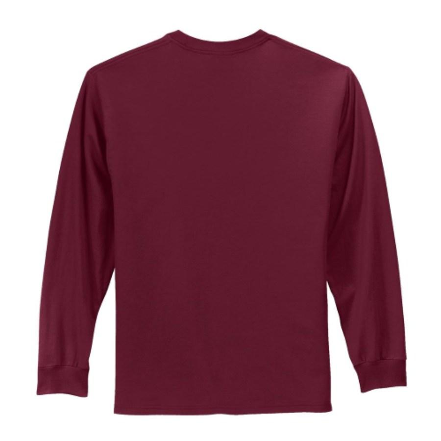 Port & Company Long Sleeve Essential T-Shirt Close Up Detail