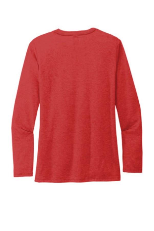 Allmade Women's Tri-Blend Long Sleeve T-Shirt Feature Close-up