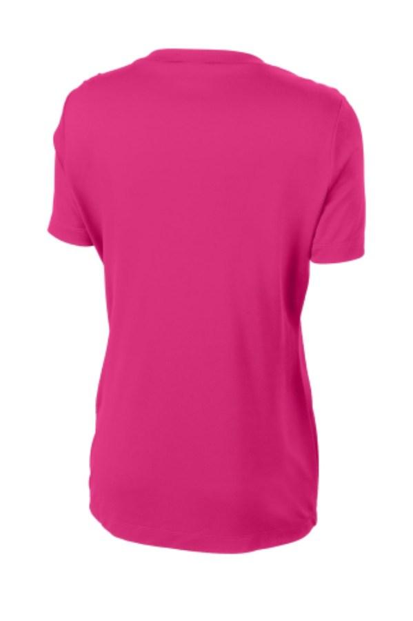 Sport-Tek Ladies PosiCharge Competitor V-Neck T-Shirt Close Up Detail
