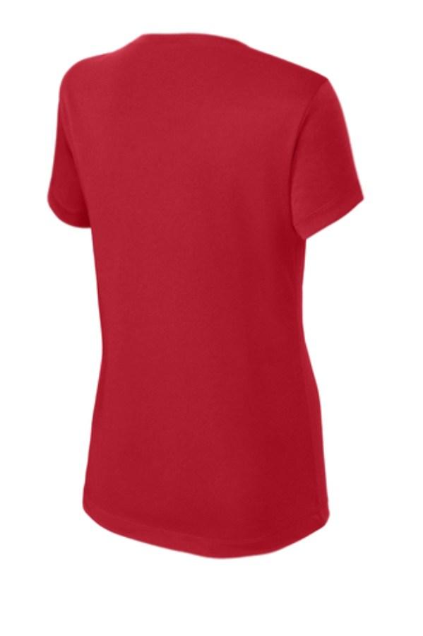 Sport-Tek Ladies PosiCharge Competitor V-Neck T-Shirt Feature Close-up