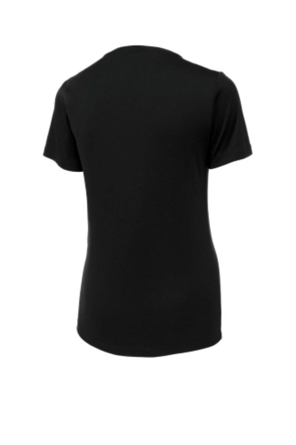 Sport-Tek Ladies Posi-UV Pro Scoop Neck T-Shirt Feature Close-up