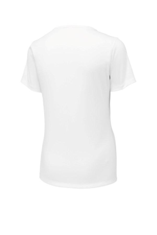 Sport-Tek Ladies Posi-UV Pro Scoop Neck T-Shirt Feature Close-up
