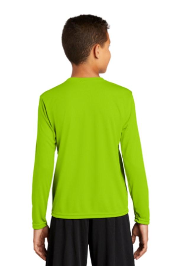 Sport-Tek Youth Long Sleeve PosiCharge Competitor T-Shirt Close Up Detail