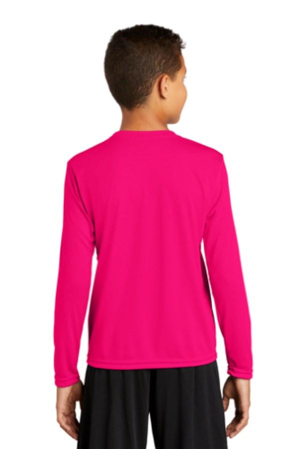 Sport-Tek Youth Long Sleeve PosiCharge Competitor T-Shirt Close Up Detail
