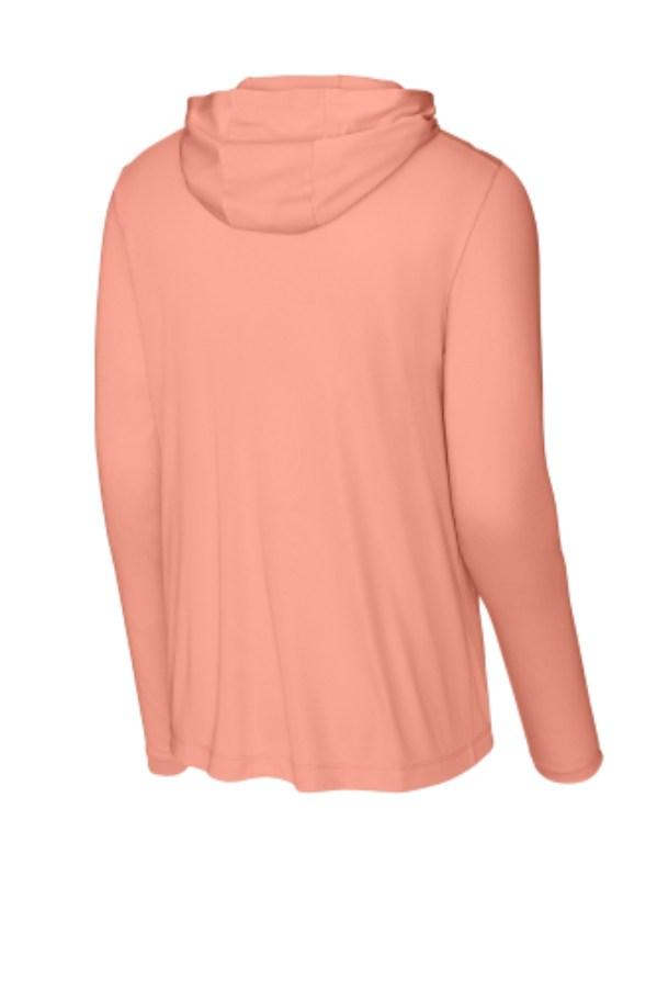Sport-Tek Posi-UV Pro Long Sleeve Hoodie Shirt Feature Close-up
