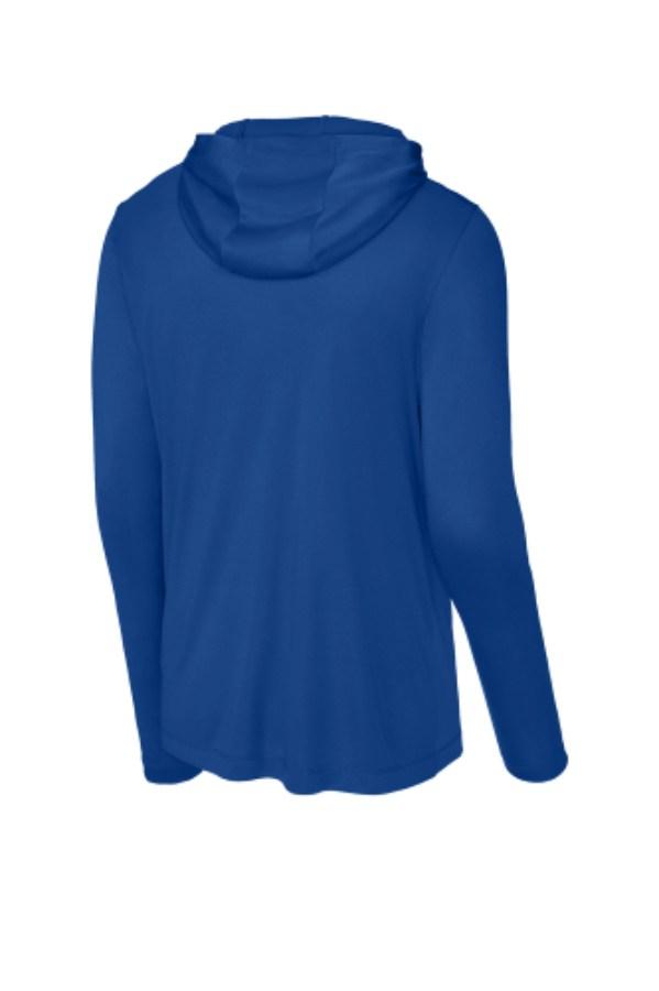 Sport-Tek Posi-UV Pro Long Sleeve Hoodie Shirt Close Up Detail