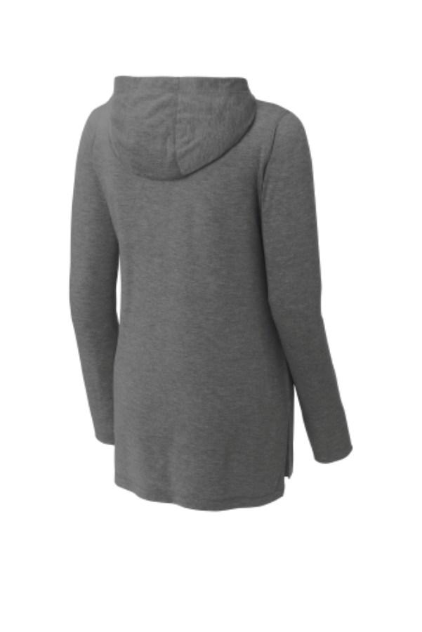 Sport-Tek Ladies PosiCharge Tri-Blend Wicking Long Sleeve Hoodie Shirt Additional view