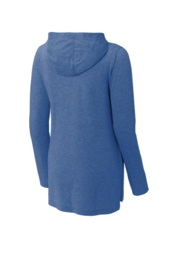 Sport-Tek Ladies PosiCharge Tri-Blend Wicking Long Sleeve Hoodie Shirt Alternate View