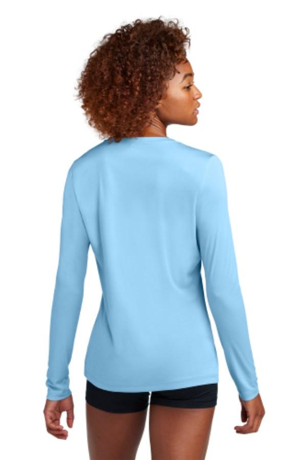 Sport-Tek Ladies Posi-UV Pro Long Sleeve Shirt Feature Close-up