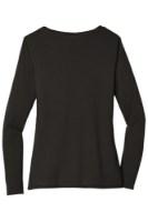 District Women's Very Important T-Shirt Long Sleeve V-Neck Feature Close-up
