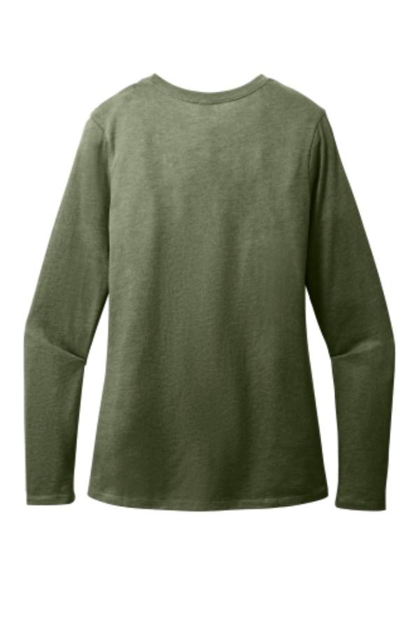 District Women's Perfect Blend CVC Long Sleeve T-Shirt Perspective View
