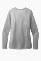 District Women's Perfect Blend CVC Long Sleeve T-Shirt Close Up Detail