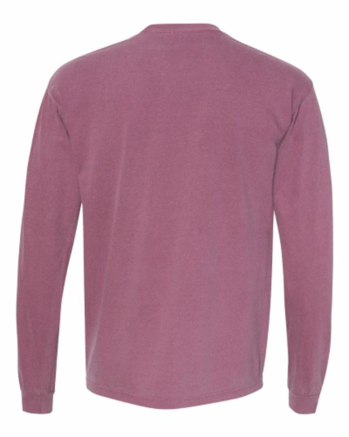 Comfort Colors Garment-Dyed Heavyweight Long Sleeve Pocket T-Shirt Close Up Detail