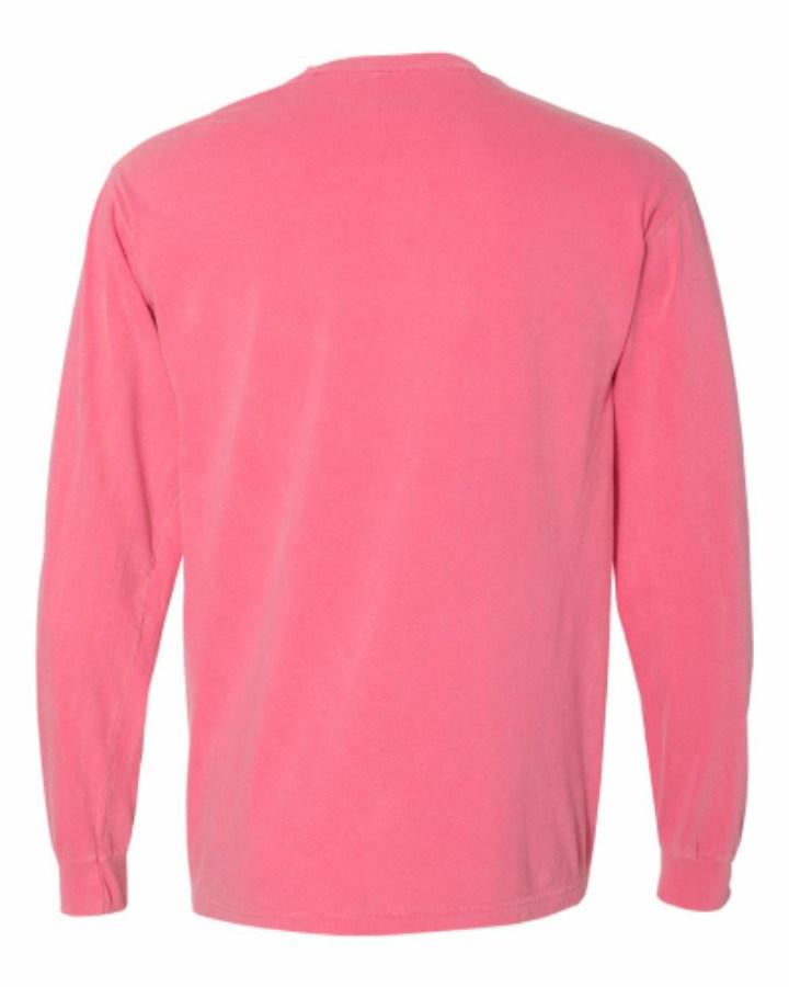 Comfort Colors Garment-Dyed Heavyweight Long Sleeve Pocket T-Shirt Feature Close-up