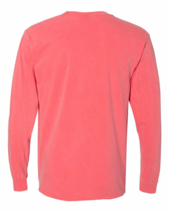 Comfort Colors Garment-Dyed Heavyweight Long Sleeve Pocket T-Shirt Feature Close-up