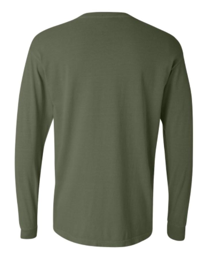 Comfort Colors Garment-Dyed Heavyweight Long Sleeve T-Shirt Feature Close-up