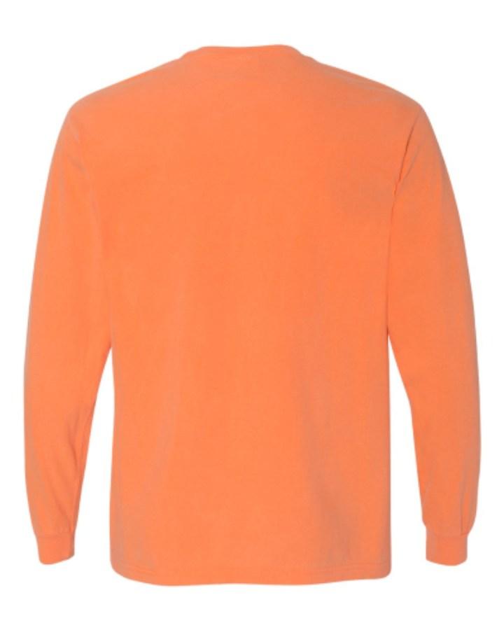 Comfort Colors Garment-Dyed Heavyweight Long Sleeve T-Shirt Close Up Detail