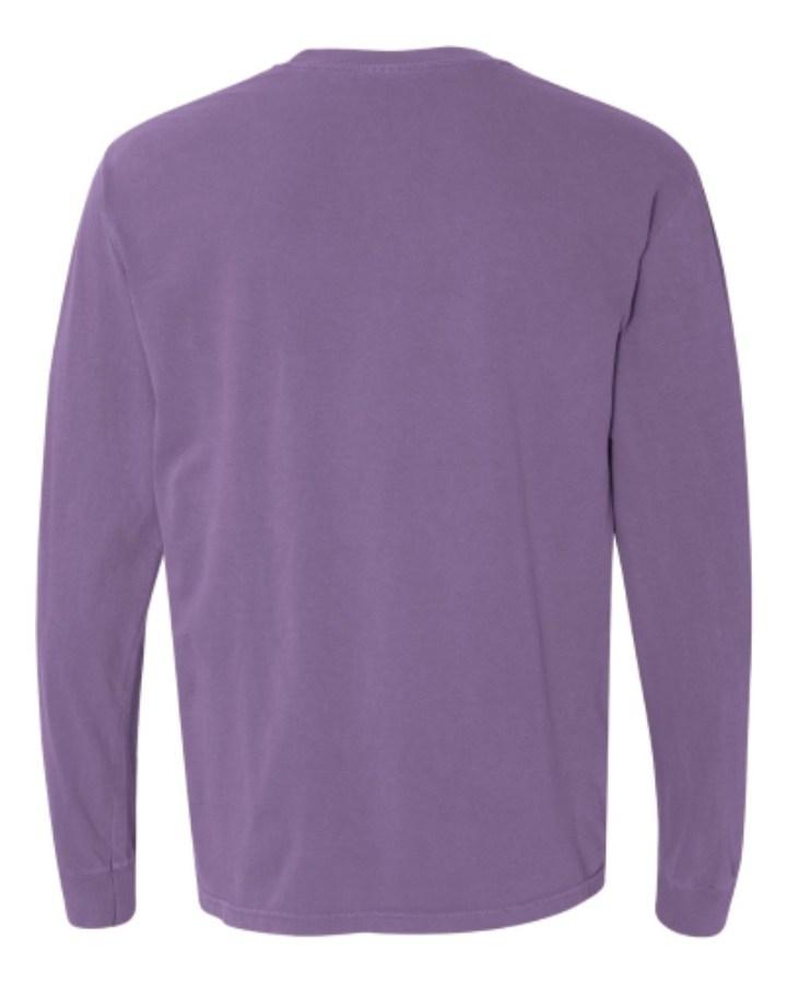Comfort Colors Garment-Dyed Heavyweight Long Sleeve T-Shirt Close Up Detail