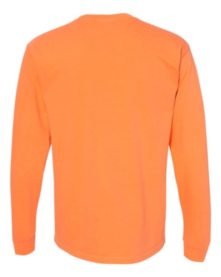 Comfort Colors Garment-Dyed Heavyweight Long Sleeve T-Shirt Close Up Detail