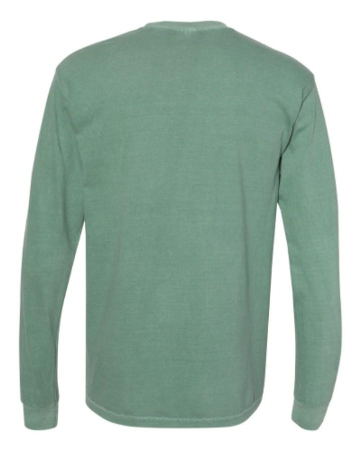 Comfort Colors Garment-Dyed Heavyweight Long Sleeve T-Shirt Close Up Detail