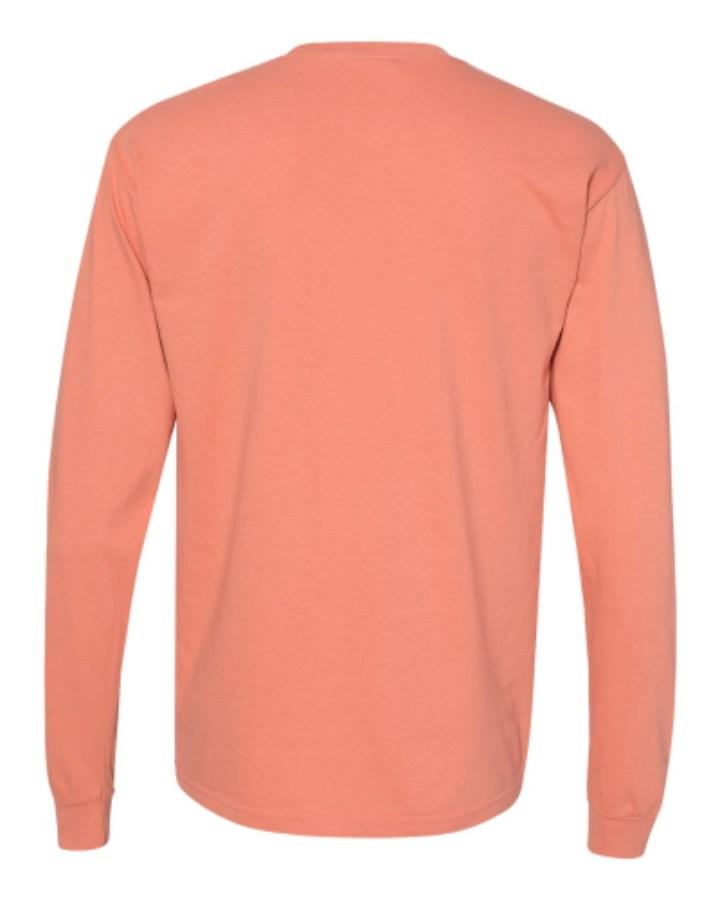 Comfort Colors Garment-Dyed Heavyweight Long Sleeve T-Shirt Feature Close-up