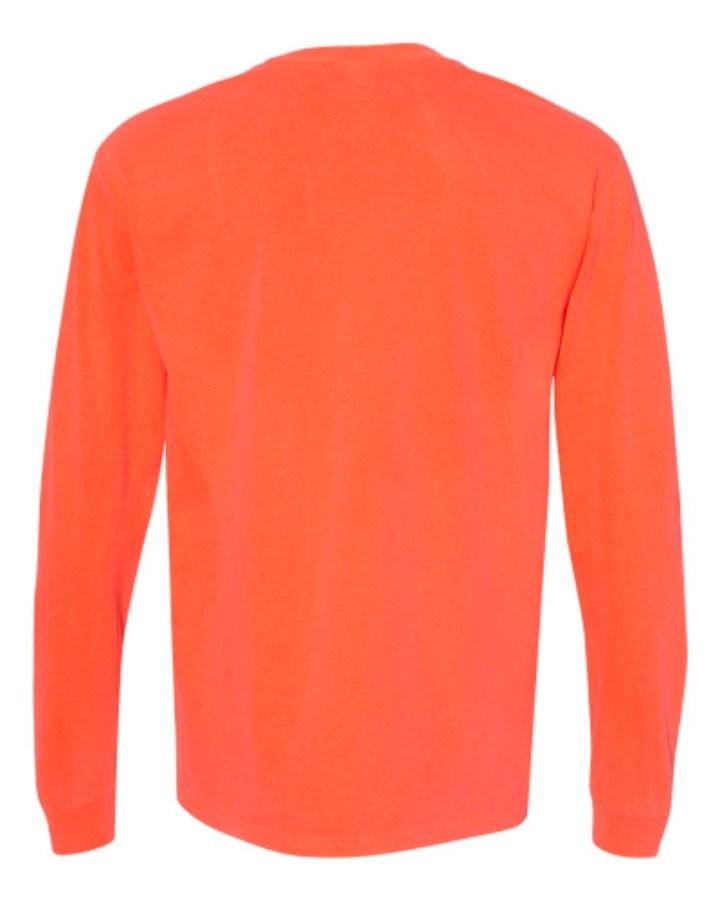 Comfort Colors Garment-Dyed Heavyweight Long Sleeve T-Shirt Close Up Detail