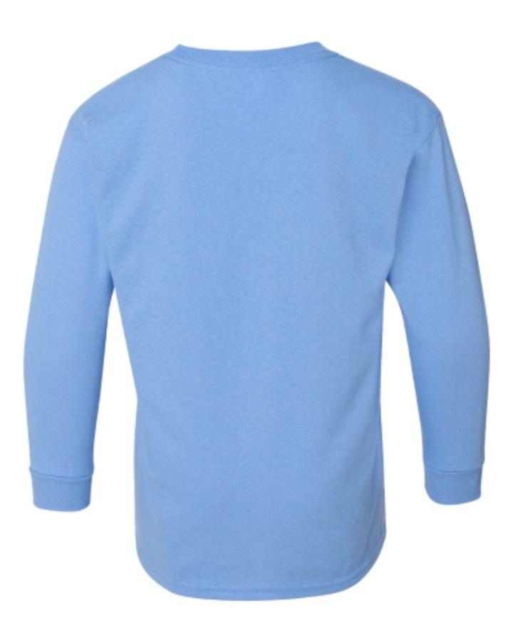 Gildan Heavy Cotton™ Youth Long Sleeve T-Shirt Close Up Detail