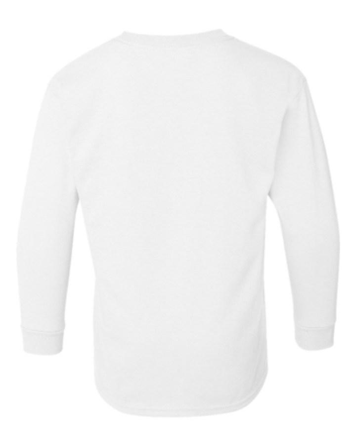 Gildan Heavy Cotton™ Youth Long Sleeve T-Shirt Close Up Detail