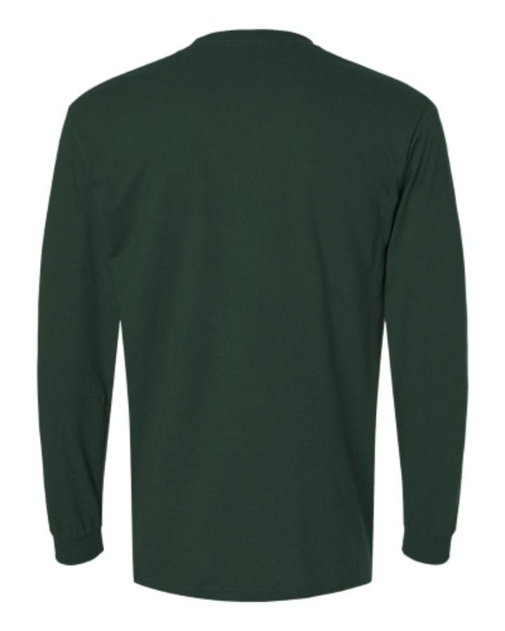 Gildan DryBlend 50/50 Long Sleeve T-Shirt Feature Close-up