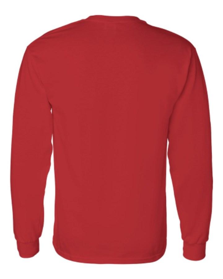 Gildan Heavy Cotton™ Long Sleeve T-Shirt Close Up Detail