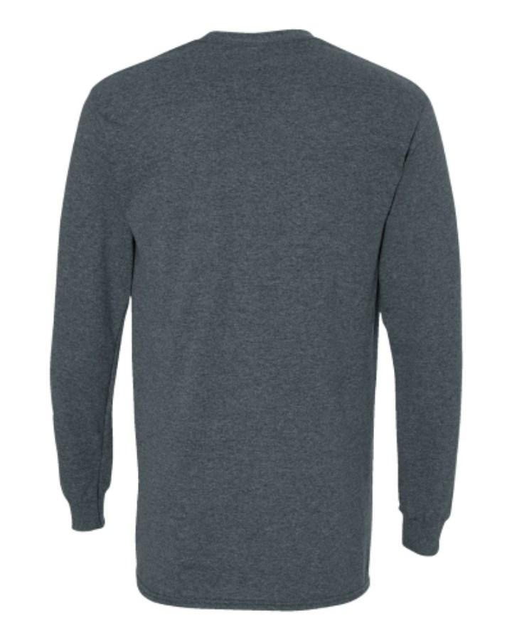 Gildan Heavy Cotton™ Long Sleeve T-Shirt Close Up Detail