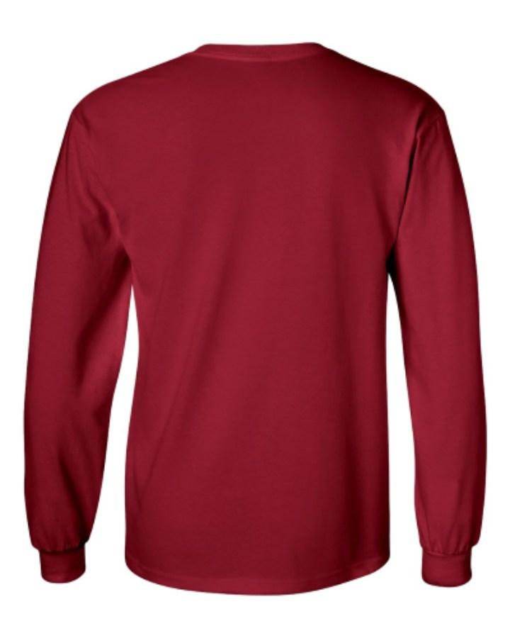 Gildan Ultra Cotton Long Sleeve T-Shirt Close Up Detail