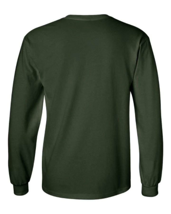 Gildan Ultra Cotton Long Sleeve T-Shirt Feature Close-up