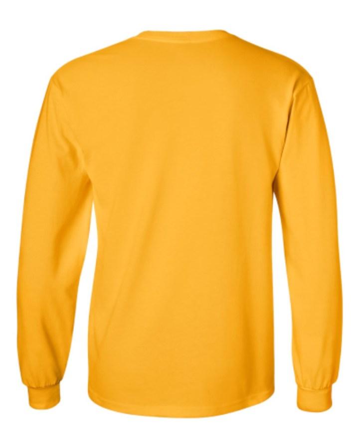 Gildan Ultra Cotton Long Sleeve T-Shirt Close Up Detail