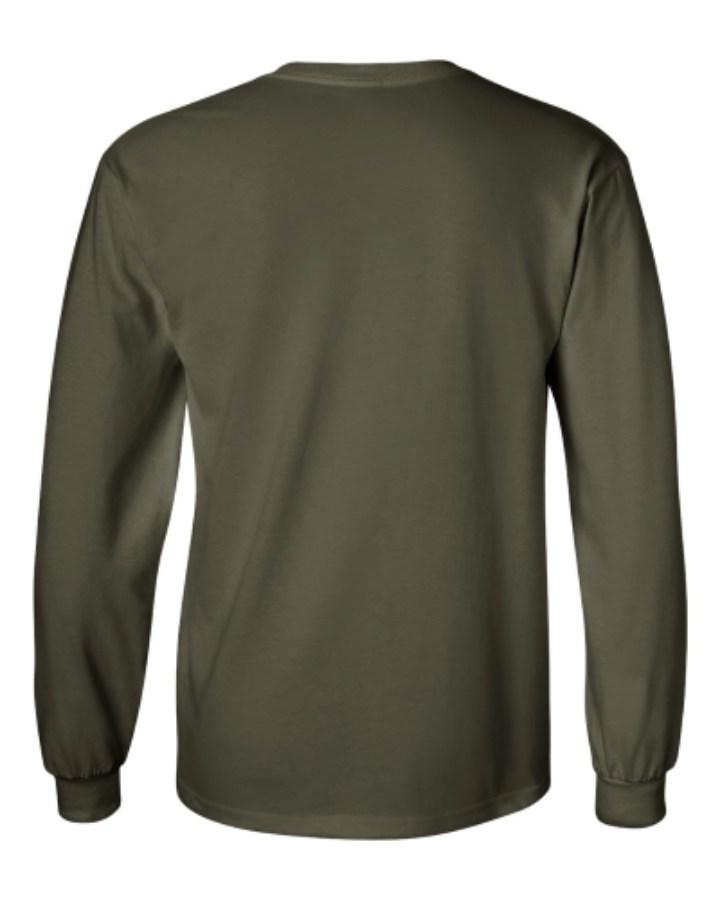 Gildan Ultra Cotton Long Sleeve T-Shirt Feature Close-up
