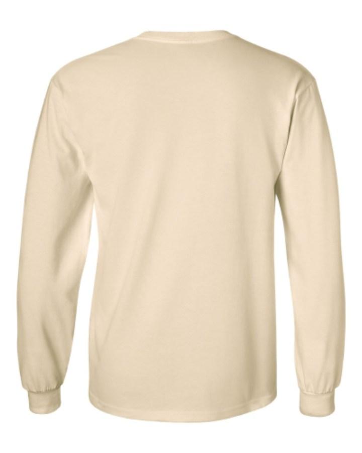 Gildan Ultra Cotton Long Sleeve T-Shirt Close Up Detail